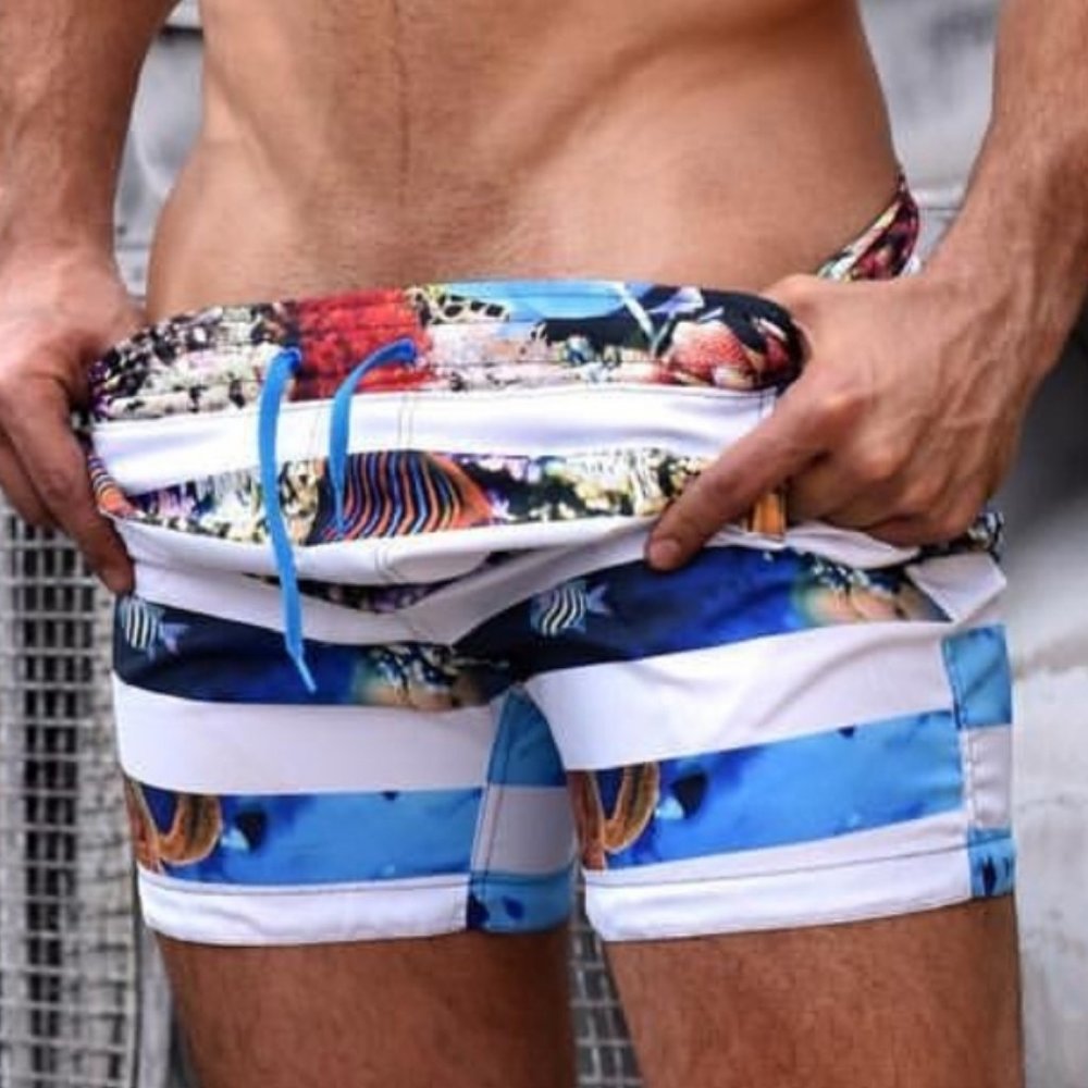 BATTYSTA CORAL LINES SWIM SHORTS